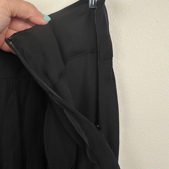 Worth Silk Maxi Skirt Y2K Handkerchief Black 8 Whimsy Goth Fairy Grunge Witchy - Picture 8 of 10